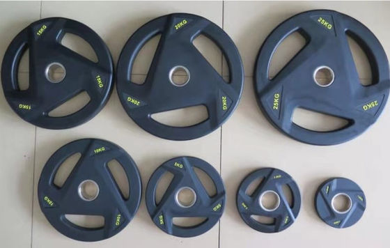 صفحات وزنه هالتر باشگاهی برای باشگاه های تجاری، روکش لاستیکی با صدای کم، وزن واحد 2.5 پوند تا 20 کیلوگرم، تجهیزات باشگاهی با دوام