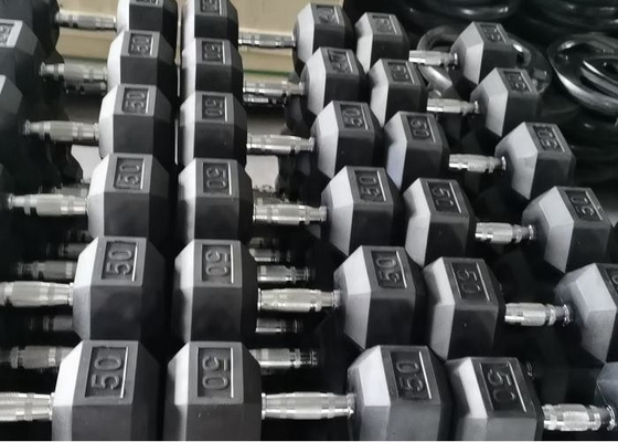 خانه لاستیکی Hex Dumbbell 2 Pack 10LB وزن بدون لغزش ارگونومیک دست برای عضلات